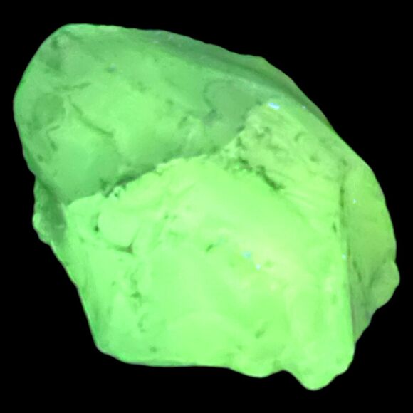 Satin Blue Translucent Art Glass Cullet Glowing Manganese Slag Glass #4GX305 - Picture 1 of 7